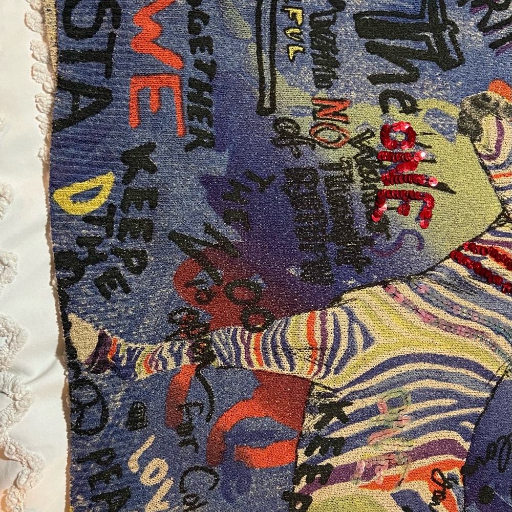 John Mark Multicolor Graphic Sweater - Picture 6 of 12